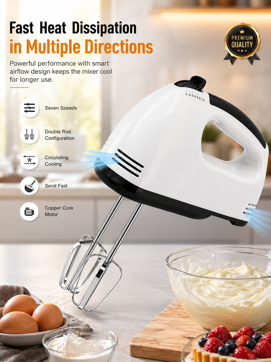 Electric Hand Mixer for Baking - Cake Mixer (Lightweight & Powerfull)