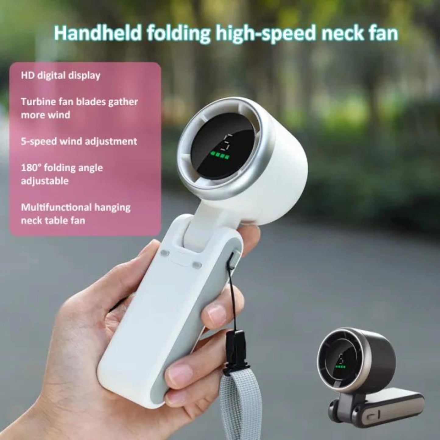 Portable Folding Turbo Fan (5 Speed)