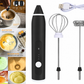 2-in-1 Rechargeable Electric Milk Frother & Coffee Whisk – Handheld Foam Maker for Coffee, Lattes & Smooth Mixing